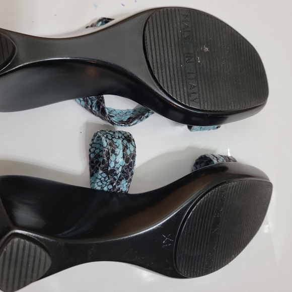 ITALIAN SHOEMAKERS Animal Print Wedge Sandals! Size 8 - Picture 4 of 8